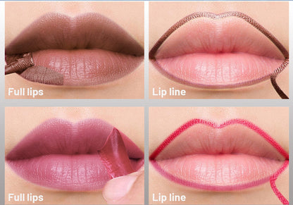 sacheu Lip STAY-N 3-PACK Lip Liner STAY-NPeel-Off Liners for Smudge-Proof All-Day WearVegan Cruelty-Free with Hyaluronic Acid &Squalane