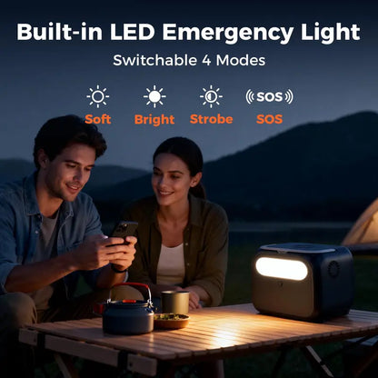 500W 345Wh Camping Power Station Powerbank Emergency Supply Backup LiFePO4 Battery Portable Solar Generator Energy Travel RVs Emergencies Gas Alternative Charging Rechargeable [Power Outage Survival]