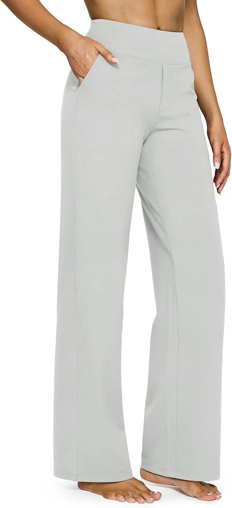 High-Waist Weite Hose — Office Fit，Butt-Lifting