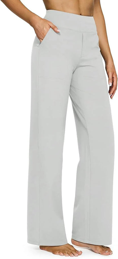 High-Waist Weite Hose — Office Fit，Butt-Lifting