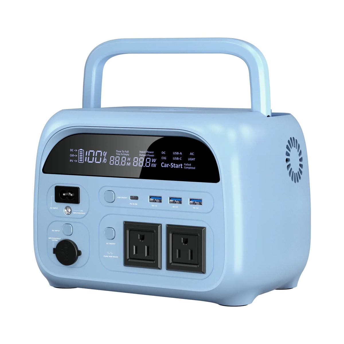 500W 345Wh Camping Power Station Powerbank Emergency Supply Backup LiFePO4 Battery Portable Solar Generator Energy Travel RVs Emergencies Gas Alternative Charging Rechargeable [Power Outage Survival]