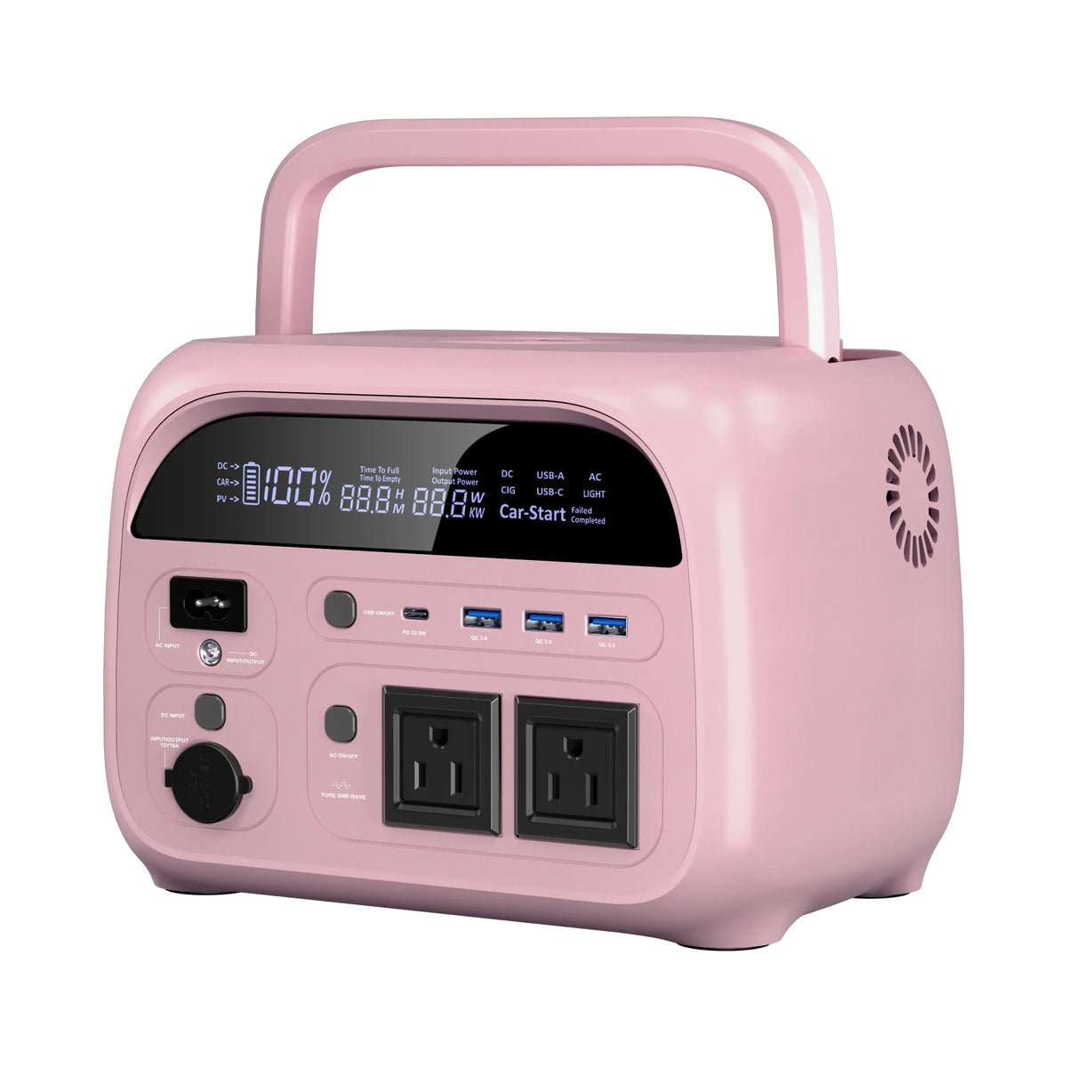 500W 345Wh Camping Power Station Powerbank Emergency Supply Backup LiFePO4 Battery Portable Solar Generator Energy Travel RVs Emergencies Gas Alternative Charging Rechargeable [Power Outage Survival]